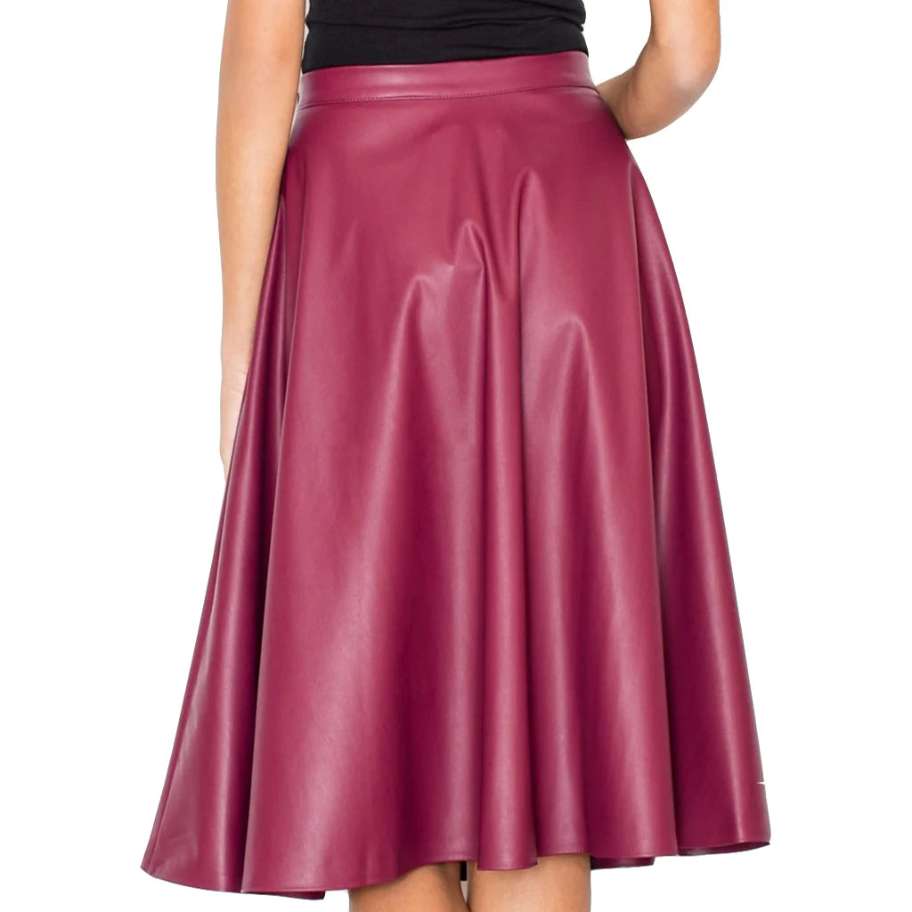 Urban Grace Knee-Length Leather Skirt