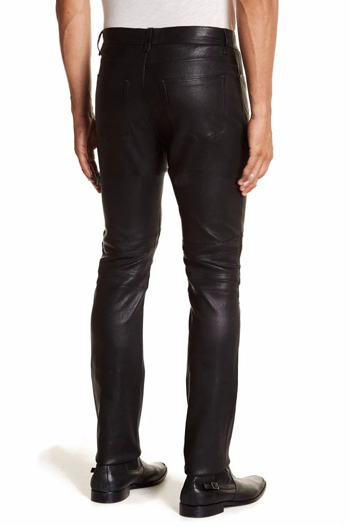 Men's Lambskin Leather Pant - Skinny Leather Pant