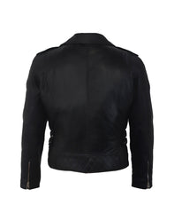 Freaky Mens Black Motorcycle Leather Jacket