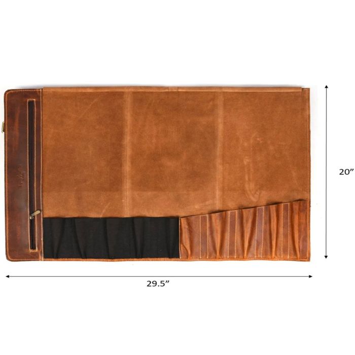 Torino Ranch Leather Chef Knife Roll