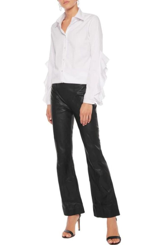 FAUX LEATHER SLIM PANTS