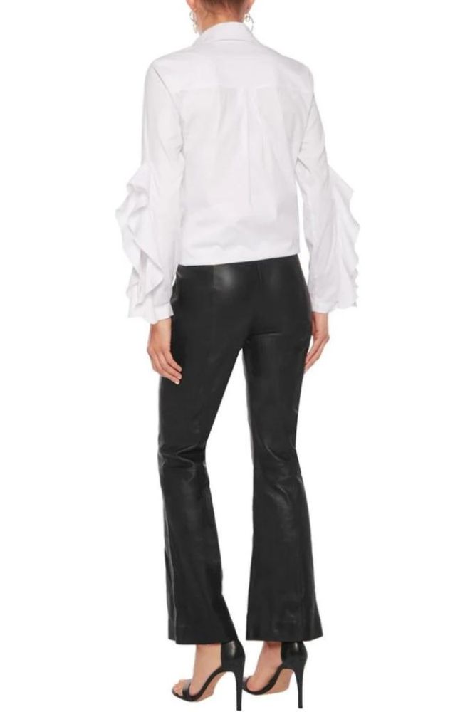 FAUX LEATHER SLIM PANTS