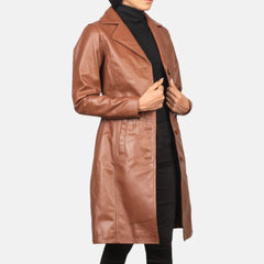 Alexis Brown Single Breasted Leather Coat