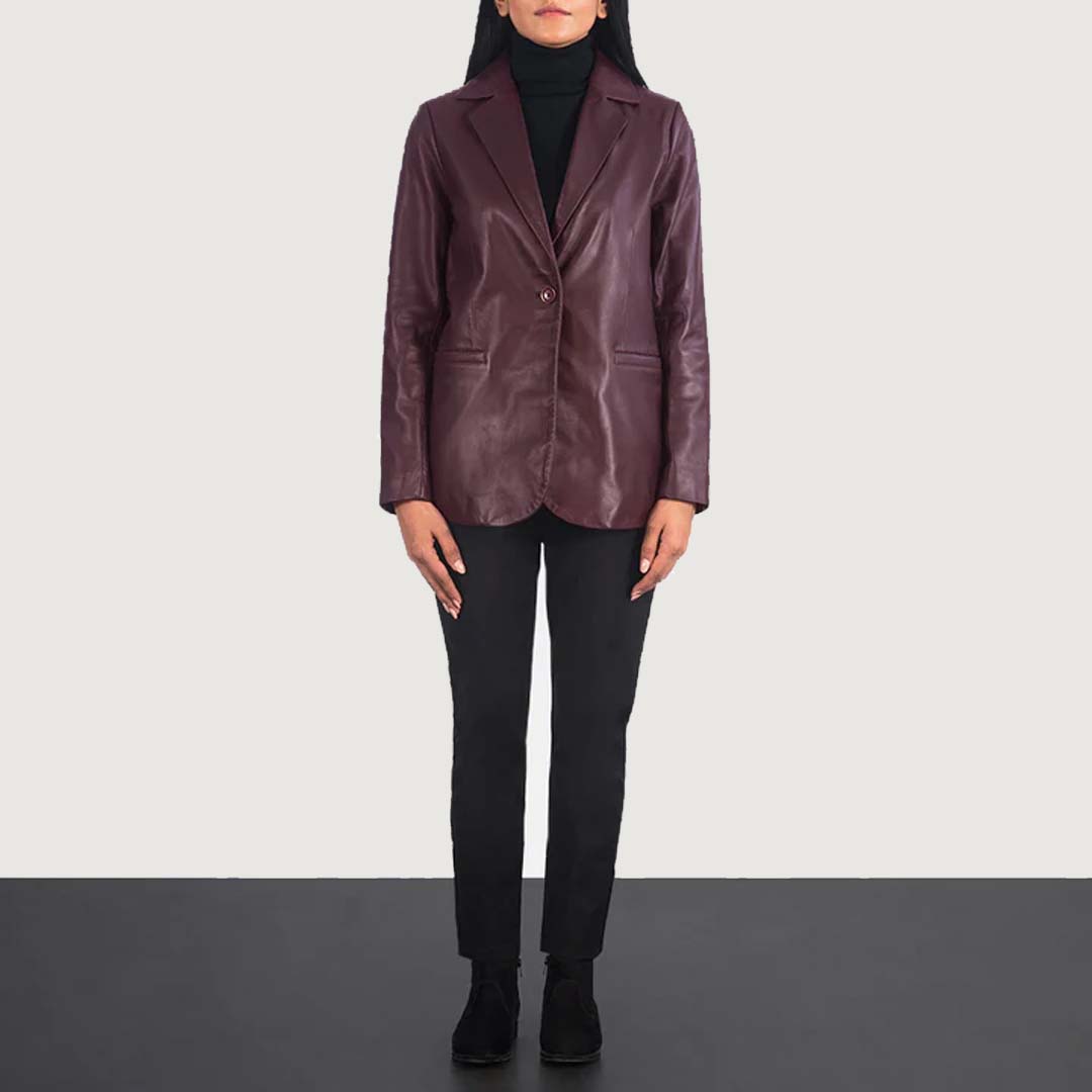 Norma Brown Leather Blazer