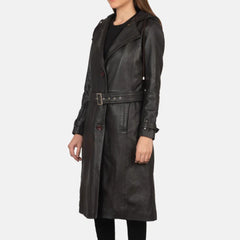 Fixon Hooded Brown Trench Coat