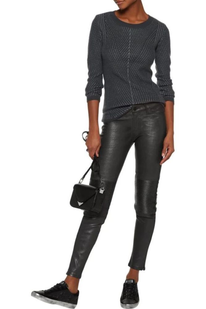 LEATHER MOTO PANTS