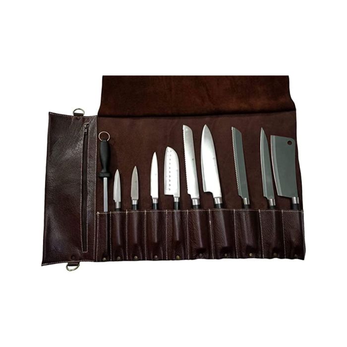 BURGUNDY COLOURED KNIFE ROLL