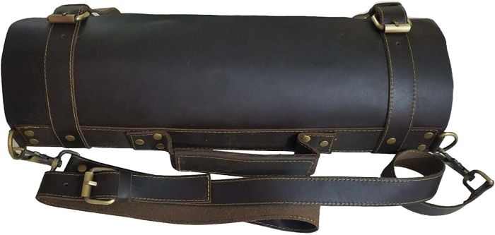 DARK BROWN CHEF KNIFE ROLL