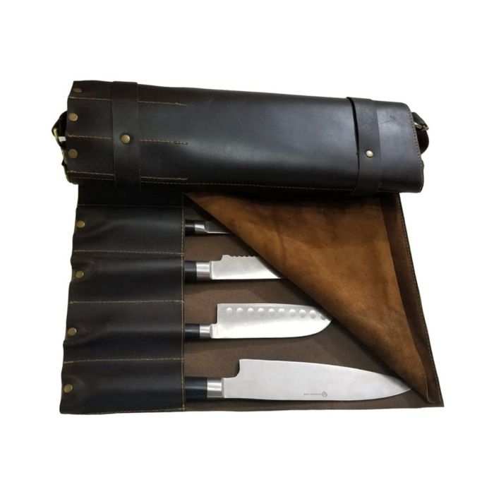 Leather Knife Roll for Culinary Edge Kit