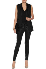 JANICE LACE UP LEATHER PANTS