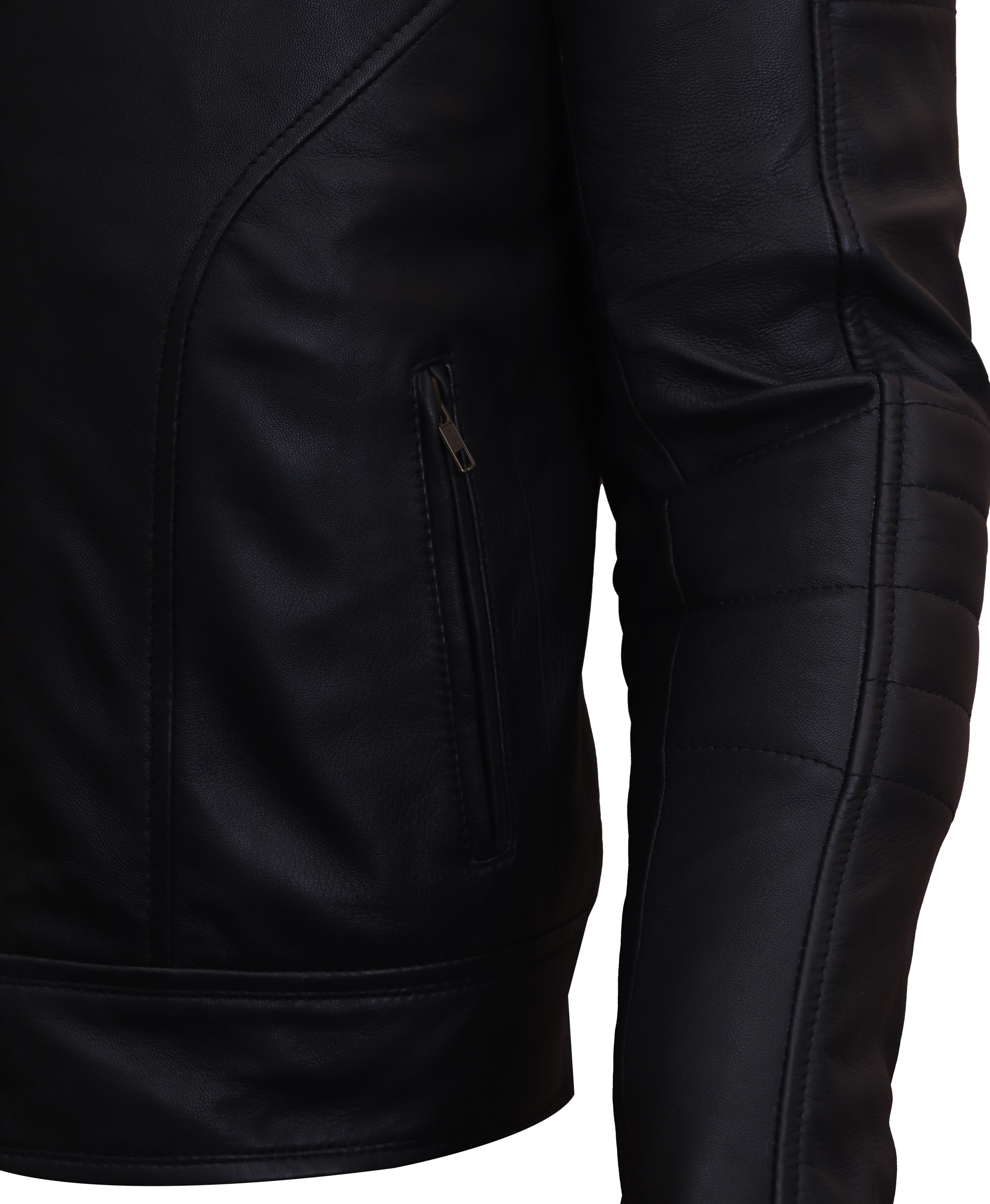 Firefly Moto Black Biker Leather Jacket