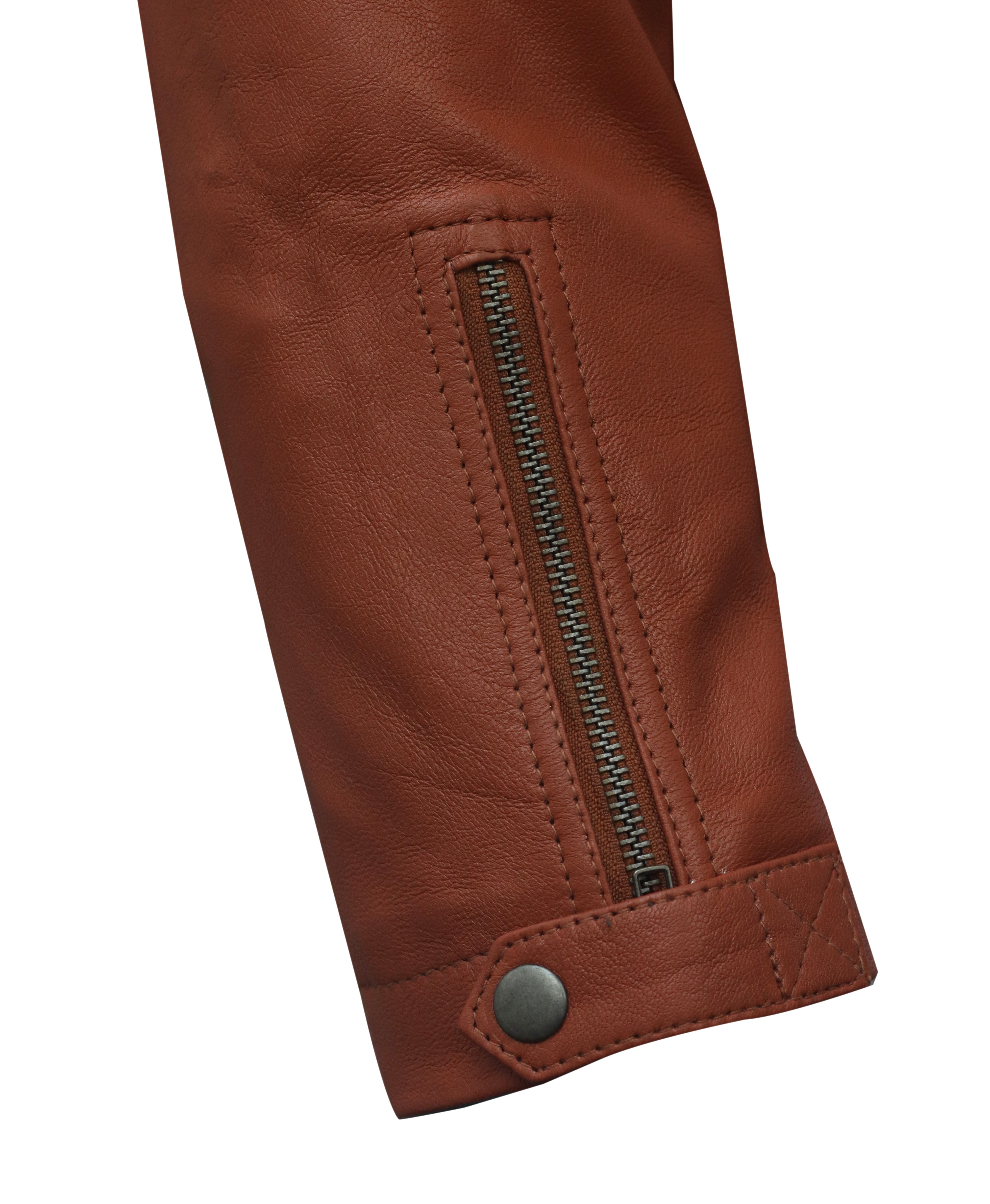 Ironwood Tan Biker Leather Jacket