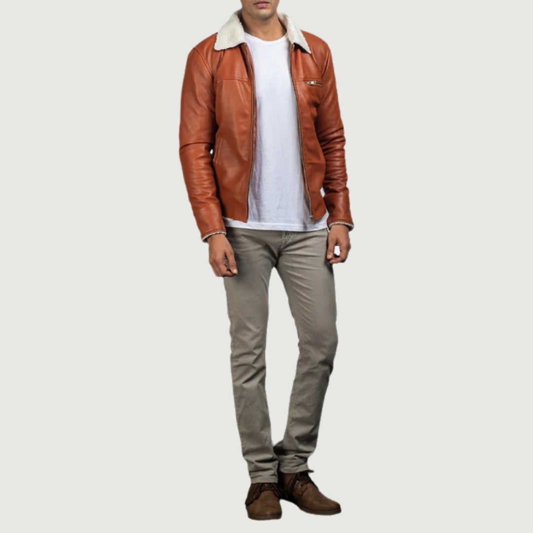 Dan Frost Tan Shearling Jacket