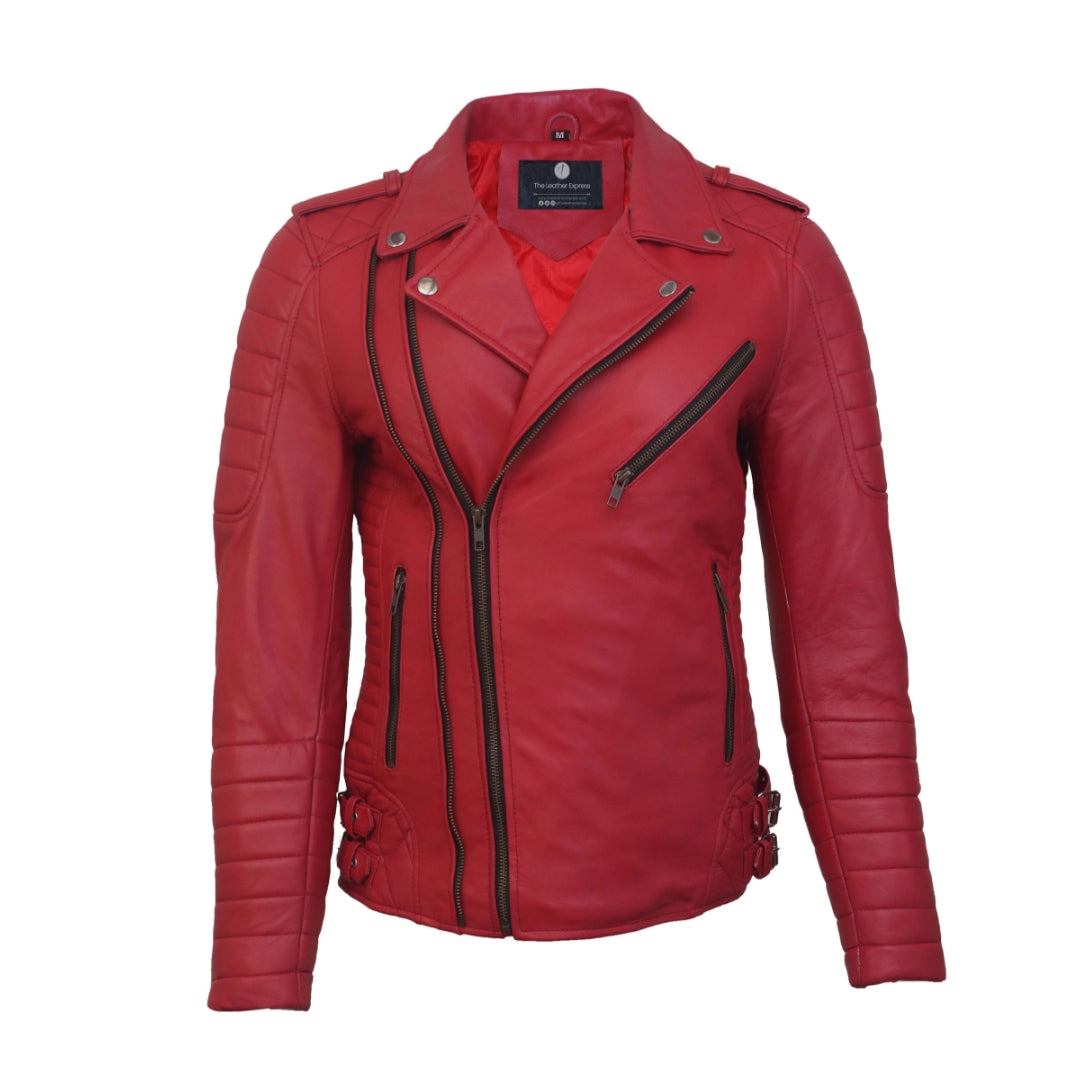 Charlotte Red Leather Jacket