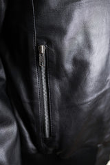 Mens Lambskin Black Bomber Jacket