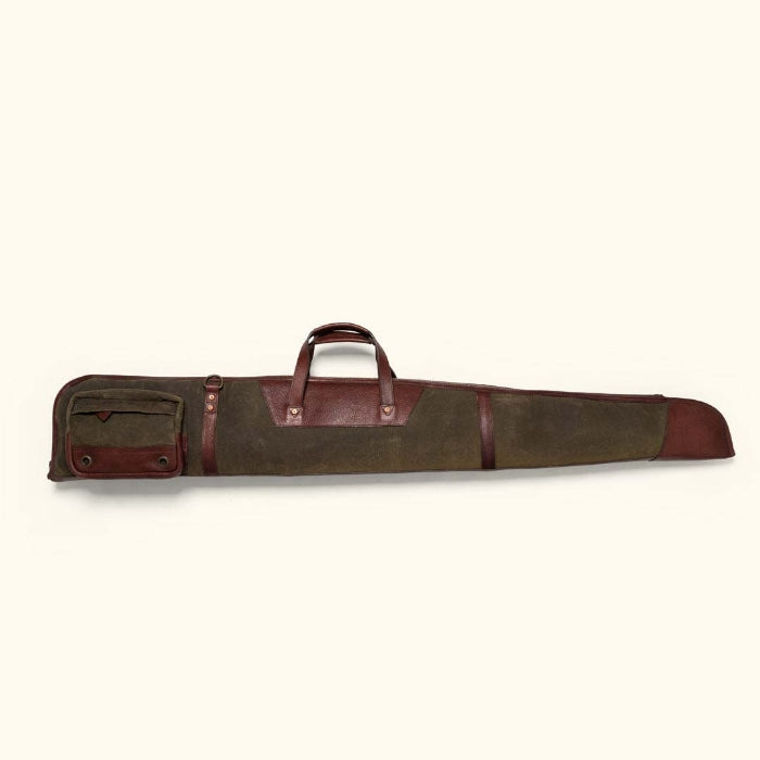 Brass Zippers Waxed Canvas Shotgun Case