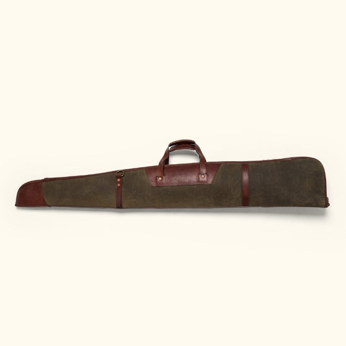 Brass Zippers Waxed Canvas Shotgun Case