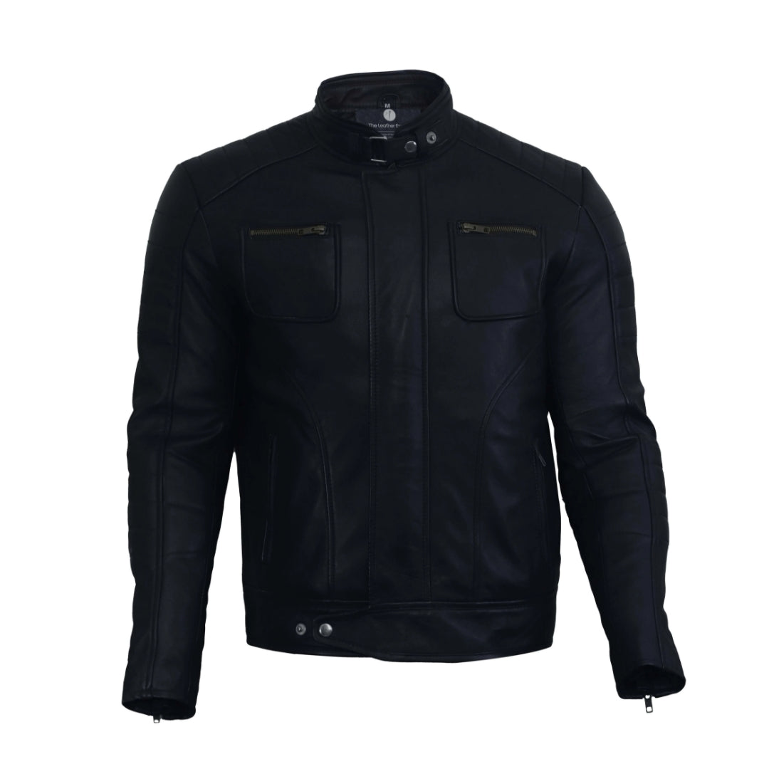 Firefly Moto Black Biker Leather Jacket