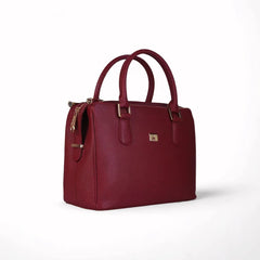 Sienna Luxe Maroon Leather Handbag
