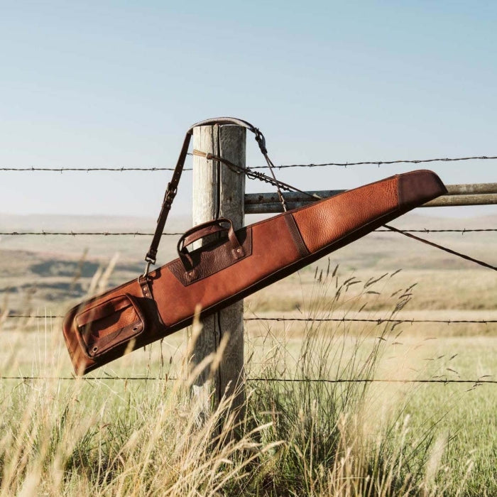 Double-Wrapped Leather Shotgun Case