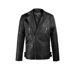 Shotgun Black Moto Leather Jacket