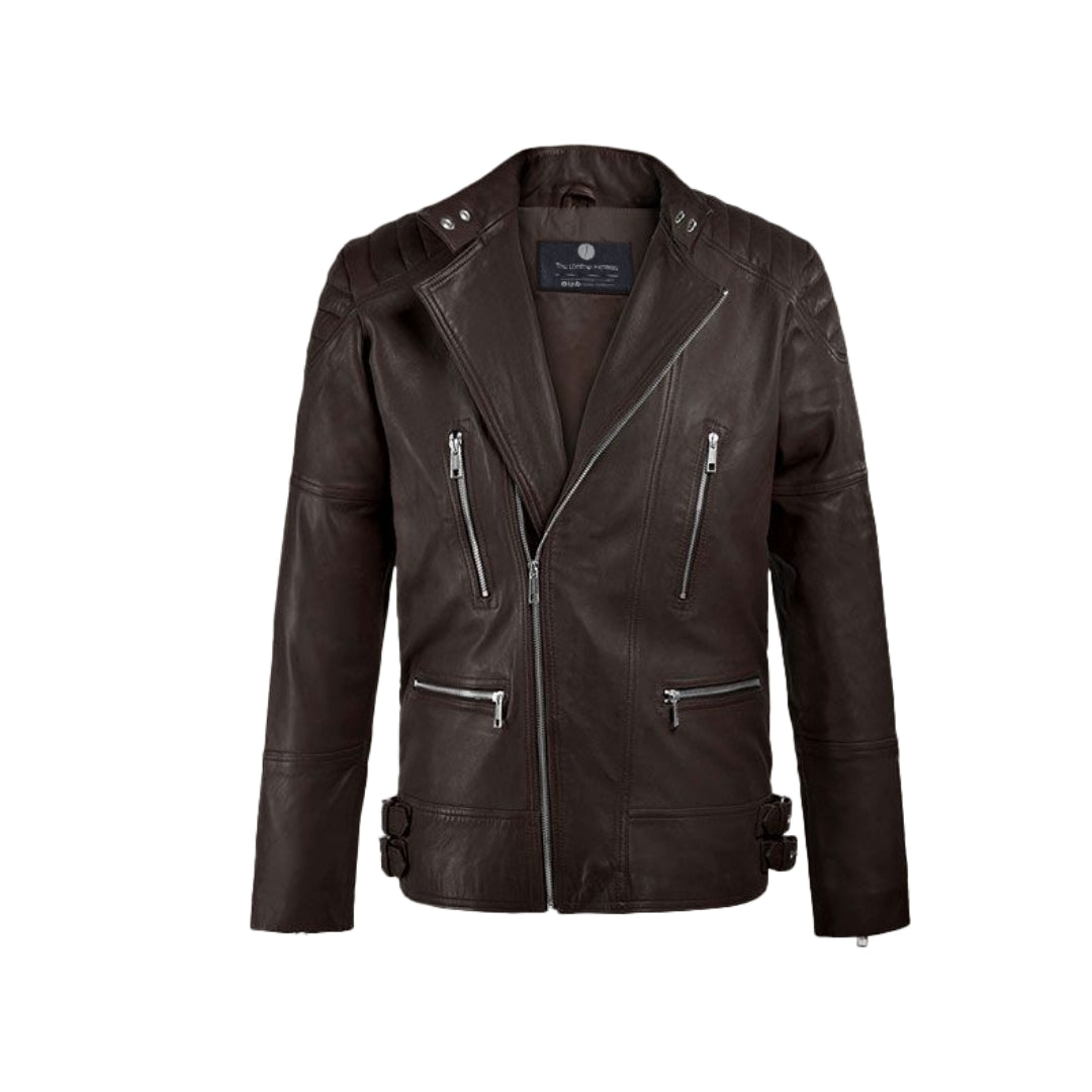 Shotgun Brown Moto Leather Jacket