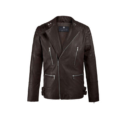 Shotgun Brown Moto Leather Jacket