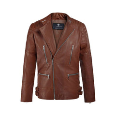 Shotgun Tan Moto Leather Jacket