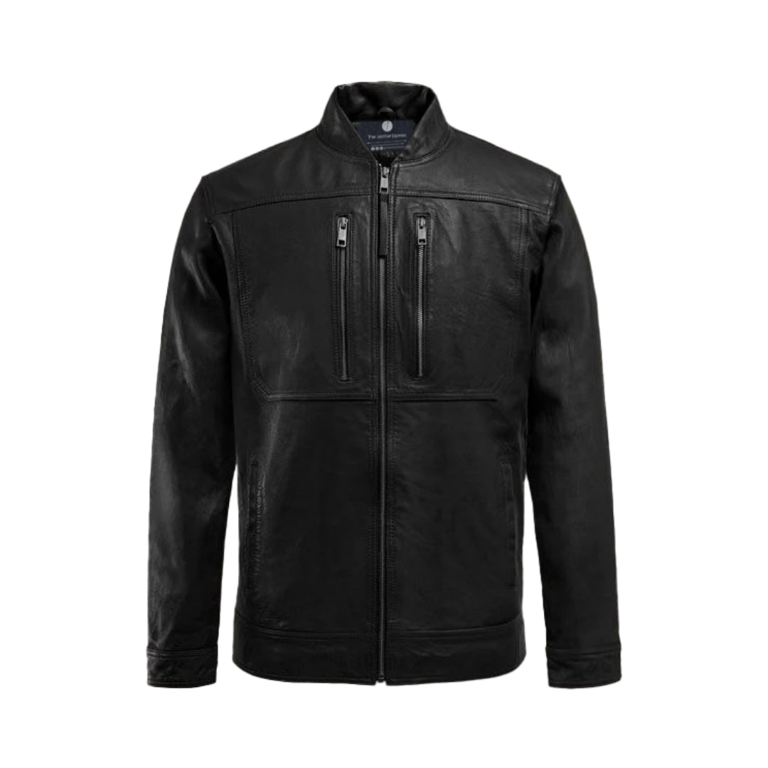 Thunder Storm Black Biker Leather Jacket