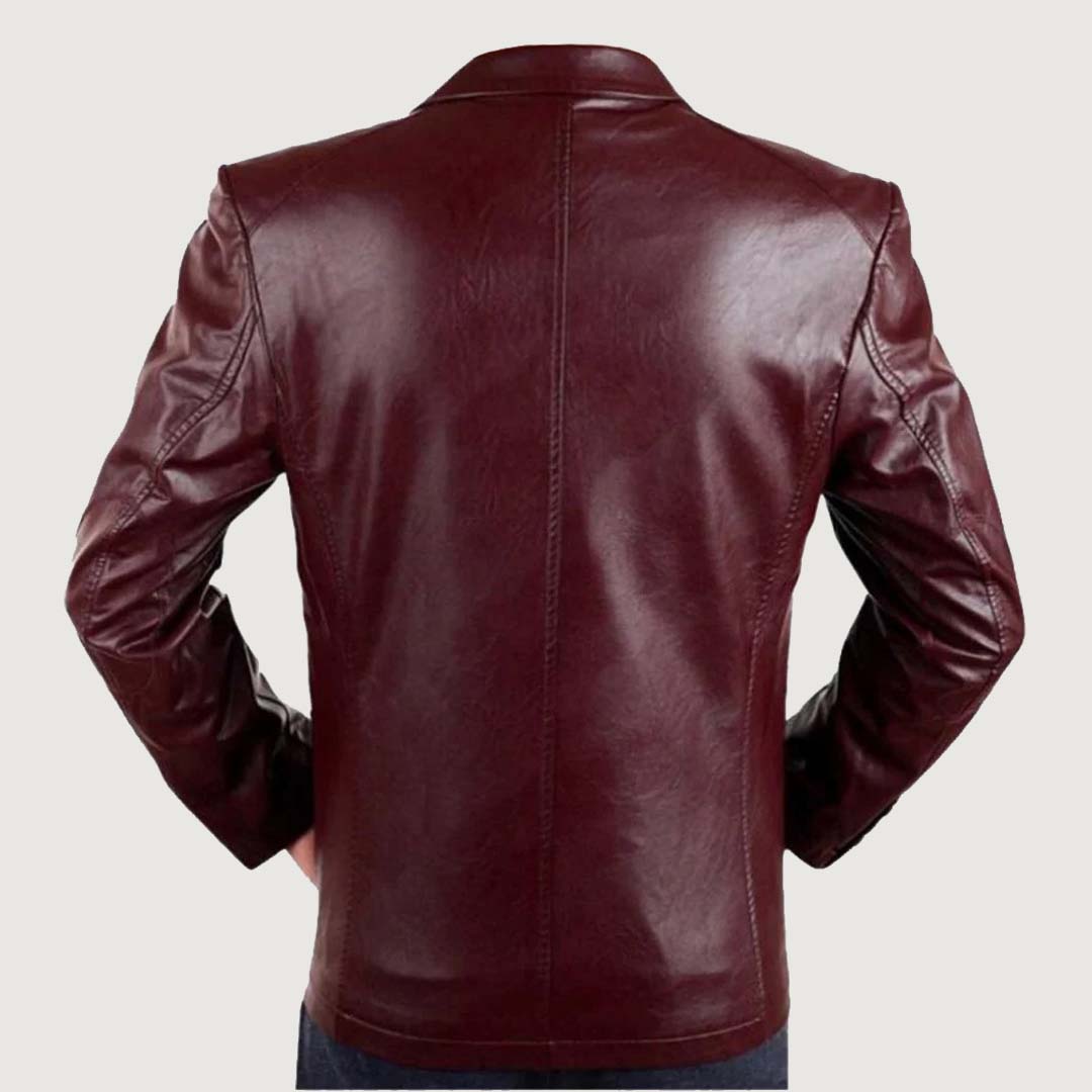 YKK Zippers Lambskin Leather Blazer