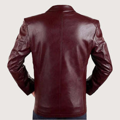 YKK Zippers Lambskin Leather Blazer