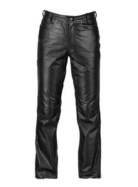 BLACK LEATHER JEANS