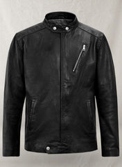 MOTORAD BLACK BIKER LEATHER JACKET