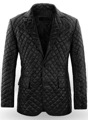 BOCELLI QUILTED LEATHER BLAZER