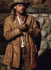 BRAD PITT LEGENDS OF THE FALL LEATHER TRENCH COAT