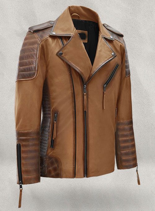 CHARLES BURNT TAN LEATHER JACKET