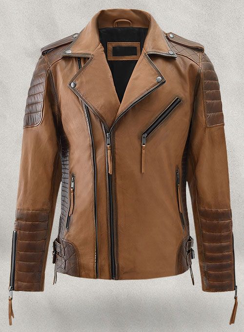 CHARLES BURNT TAN LEATHER JACKET