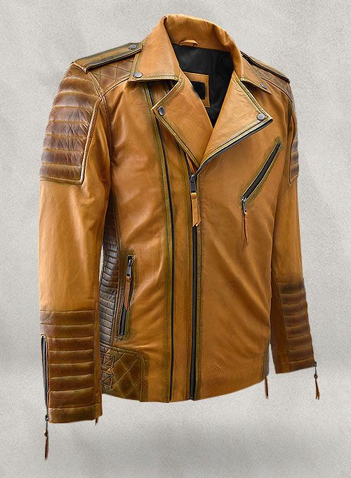 CHARLESBURNT MUSTARD LEATHER JACKET