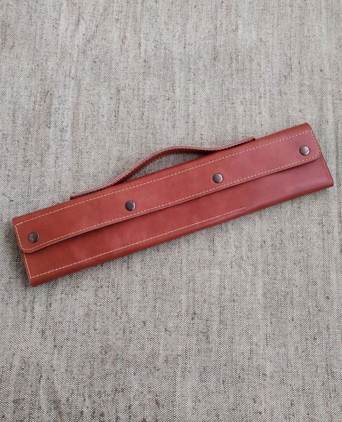 LEATHER CASE KITCHEN KNIFE ROLL