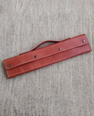 LEATHER CASE KITCHEN KNIFE ROLL