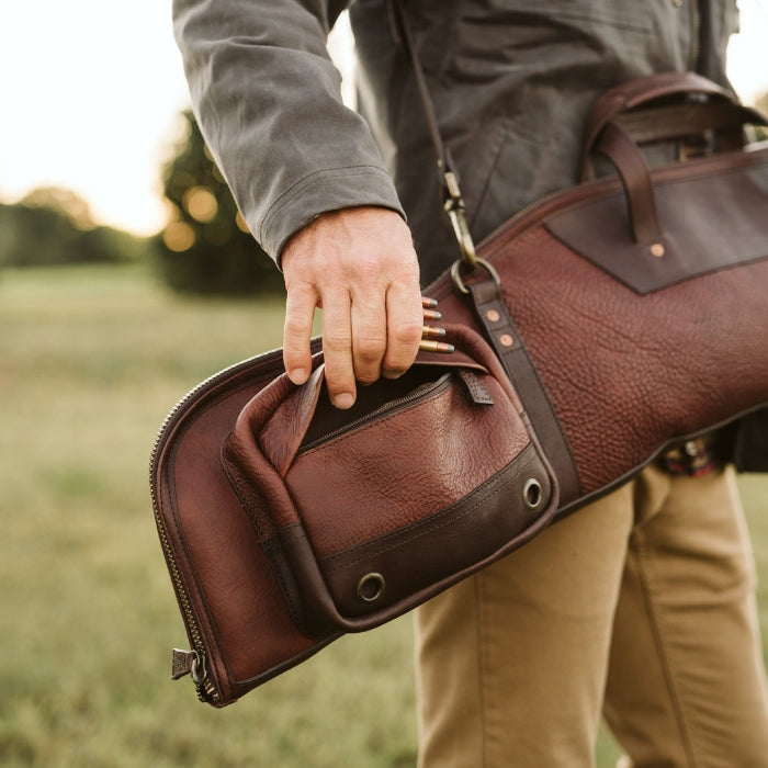 Two Toned Thick Leather Rifle Case