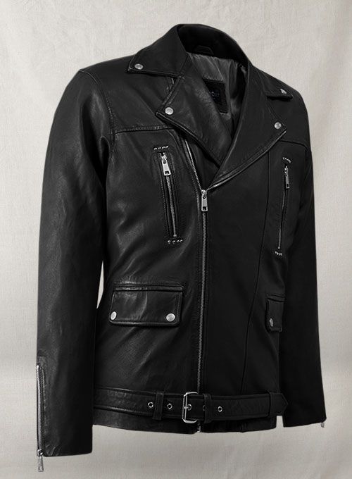 DAUNTLESS BLACK BIKER LEATHER JACKET