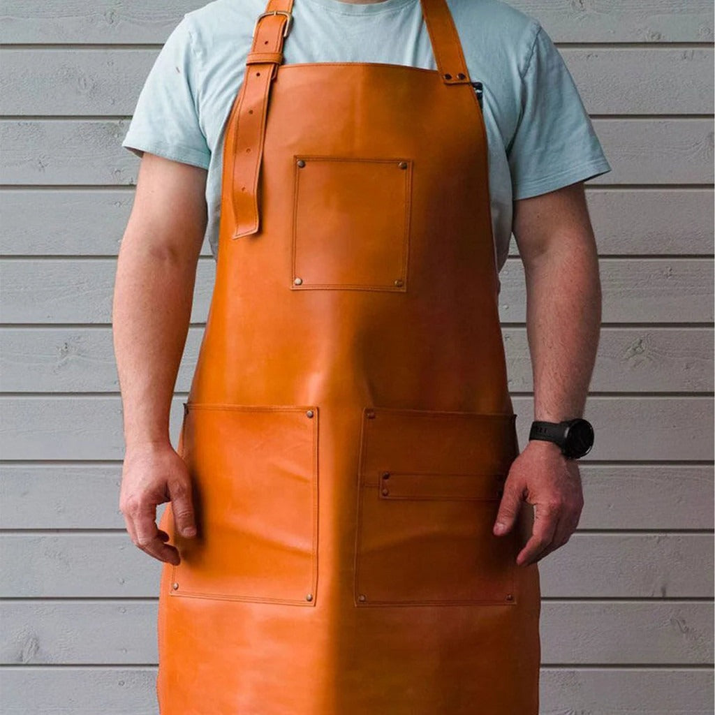 Light Brown Leather Apron