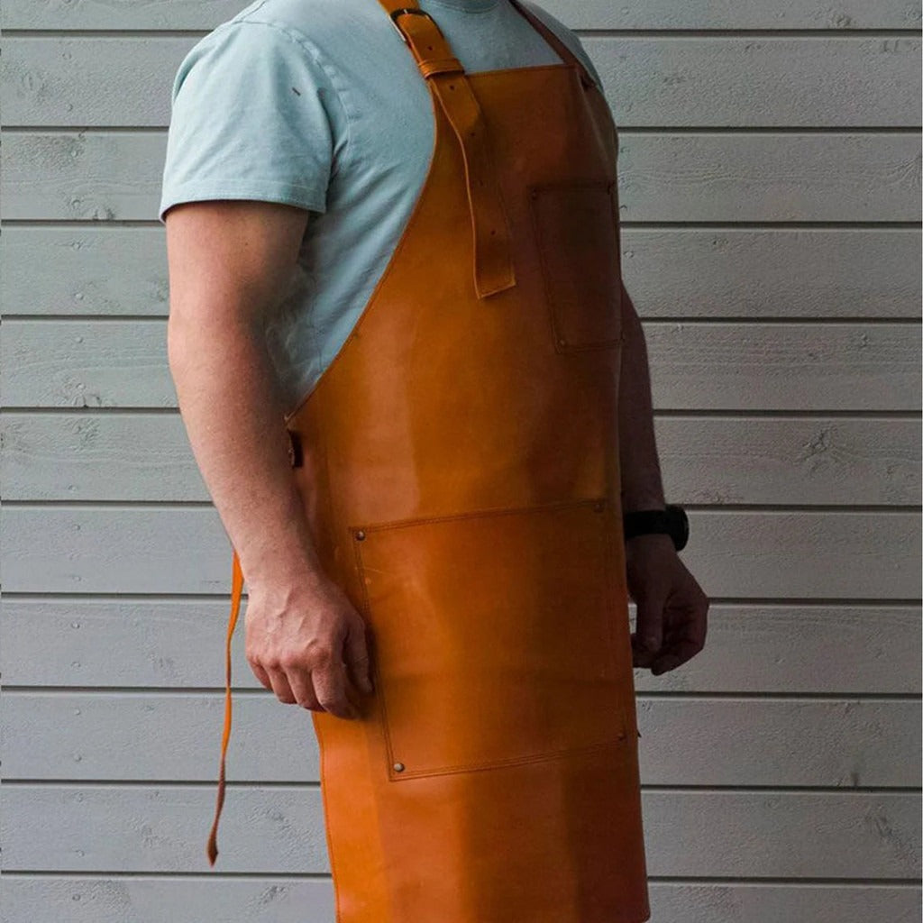 Light Brown Leather Apron