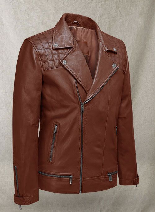 IRONWOOD TAN BIKER LEATHER JACKET