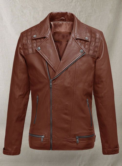 IRONWOOD TAN BIKER LEATHER JACKET