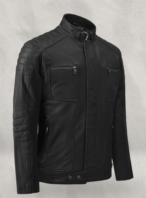 FIREFLY MOTO BLACK BIKER LEATHER JACKET