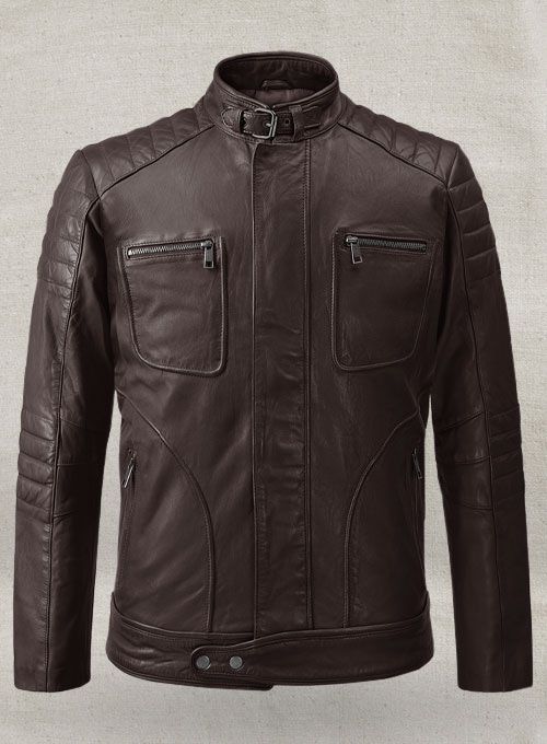 FIREFLY MOTO BROWN BIKER LEATHER JACKET