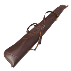 LEATHER SHOTGUN SLIP CASE, CLAY HUNTING SHOTGUN CASE, LEATHER RIFLE CASE