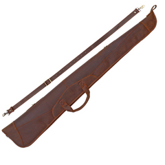 LEATHER SHOTGUN SLIP CASE, CLAY HUNTING SHOTGUN CASE, LEATHER RIFLE CASE